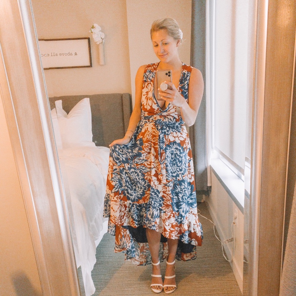 High-low floral dress